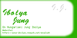 ibolya jung business card